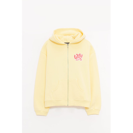 WILLY CHAVARRIA BUTTER WILLY ROPITA SHRUNKEN ZIP UP HOODIE